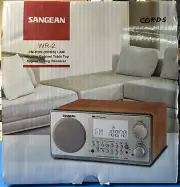 Sangean WR-2 AM/ FM-RBDS Wooden Cabinet Digital Tuning Radio Brand New In Box