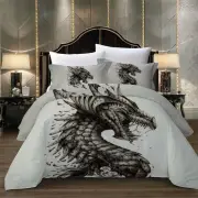 Dragon Quilt/Doona/Duvet Cover Set Single Double Queen King Size Bed Linen Soft