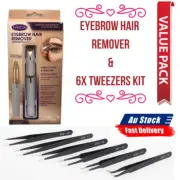 Electric Brows Hair Removal Gold Plated & 6x ESD Anti-Static Tweezer Value Set
