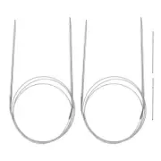2pcs 47.24" Circular Knitting Needles US 4/3.5mm Needles 5.51" Short