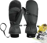 [Whnbuij] Ski Snowboard Gloves, Snowboard Ski Gloves, Winter Gloves, Mittens, Snow Ski Gloves, Snowboard Gloves, Non-Slip Winter Gloves for Cold Weather, for Men