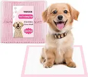 Tivcck Puppy Pads,Disposable Puppy Training Pads,Super Absorbent Leak-Proof Dog and Puppy Pet Training Pads,Pink Puppy Pads for Puppies,Dogs,Cats,Rabbits(13" X 18" - 100PCS)