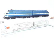 Marklin AC HO 1:87 USA TEXAS PACIFIC GM EMD F7 DIESEL LOCOMOTIVE & DUMMY Set MIB