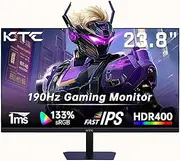 KTC 24 inch 190Hz/180Hz Gaming Monitor,HDR 400 Fast IPS Screen,FHD 1080P Monitor,133% sRGB,AdaptiveSync,1ms Response Time,HDMI *2&DP*1,Tilt Adjustable, Eye Care