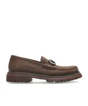 Gancini-buckle loafers 11,6,7,8,9,7.5,10,8.5 BROWN