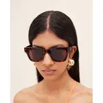 JACQUEMUS ROUND D-FRAME SUNGLASSES 玳瑁時髦墨鏡