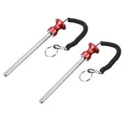 8 x 125mm Weight Stack Pin with Pull Rope Magnetic Strength Training Red 2pcs