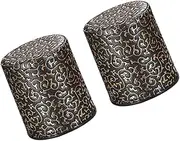 PHENOFICE Cylindrical Leather Dice Cup Cheating Dice Box Ktv Game Accessory Set of 2