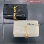 精品二手 SAINT LAURENT 聖羅蘭 YSL 小號 經典 鱷魚壓紋 KATE 流蘇 鏈條包 斜背包 肩背包