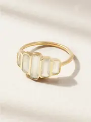 [Melissa Joy Manning] Melissa Joy Manning - Cityscape 14-karat Recycled Gold Aquamarine Ring - 5 5 Gold