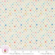 Moda JULIA 11928 11 Cream Ivory Multi Polka Dot CRYSTAL MANNING Quilt Fabric