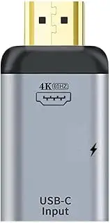 NFHK USB-C Type C Female Source to HDMI Sink HDTV & PD Power Adapter 4K 60hz 1080p for Phone & Laptop