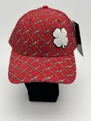 Black Clover Live Lucky Hat Fitted Cap Chain Link Color: Red/Black/White