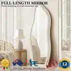 Full Length Mirror Boucle Fabric Frame Floor Mirrors Dressing Wall Mounted 160cm