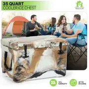 35 Quart Portable Cooler Ice Chest Outdoor Camping Party Drink 54 Cans Capacity