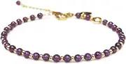 [Morchic] Hematite 2MM Faceted Beads Charm Bracelet