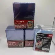 Ultra Pro 3X4 35pt Toploaders 3 Packs of 25 for Standard Cards and 100 sleeves