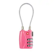 Portable Anti-theft Password Lock Mini Bag Small Padlock Customs Password Zinc Alloy Lock_Pink