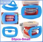 50x Blue Small Dental Silicone Mouth Opener Prop Teeth Whitening Cheek Retractor