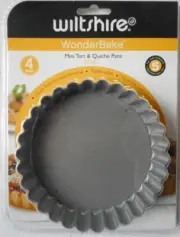 wiltshire WonderBake set of 4 Mini Tart & Quiche Pans (12cm)