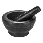Mortar pestle natural stone granite 16cm For crushing spices nuts