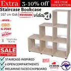 6 Cube Shelf Staircase Bookcase Storage Display Unit 107cm Book Shelf Furniture