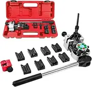 Racewill Professional Brake Line Flaring Tool, 45 Degree Single Flare, Double Flare, Bubble Flare Tool Kit, for 3/16", 1/4", 5/16", 3/8" Stainess Steel Tube and Copper Tube