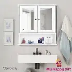 Artiss Bathroom Mirror Cabinet Storage Toilet Cupboard Wall Mounted Shelf