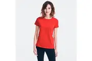 NAUTICA Women's Solid Crew Neck Tee | Bright Red Holiday | 15V017