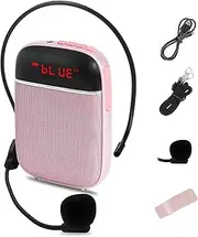 Portable Bluetooth Voice Amplifier, Rechargeable Wired Mini Speaker with Microphone, Use in Classroom, Meeting, Promotions and Outdoor Activities, for Teachers, Tour Guides, Coaches and More(Pink)