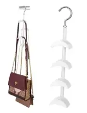 Purse Hanger for Closet - Rotating Handbag Hanging Hook Bag Storage Space