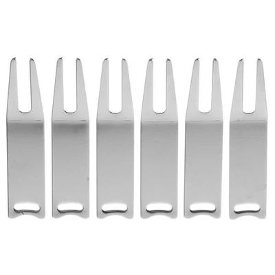 6 Pcs Golf Fork Outdoor Golfs Divot Ball Marker Tool Repair Tools