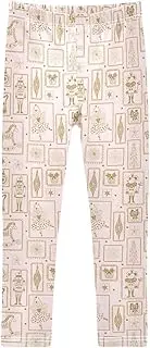 [Joisal] Christmas Nutcracker Beige Girl Pants, Ideal for Jazz Leggings for Girls Dance, Kids Leggings, 4-10T