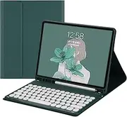 Disonbeir Keyboard for iPad Mini 7 A17 Pro, iPad Mini 7th/6th Generation Keyboard Case Cute Round Key Color Keyboard Wireless Detachable BT Keyboard Cover,DarkGreen