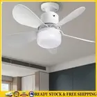 30W Ceiling Fan Light 3 Speeds LED Bulb Ceiling Fan (White Small Remote) .