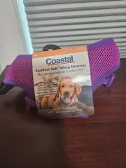 Coastal Comfort Soft Wrap Dog Harness Purple Medium 22"-28" New