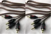 6FT COPPER AUDIO RCA INTERCONNECT COPPER ULTRA FLEXIBLE CABLE HOME MARINE 2 PCS