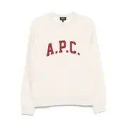 [A.p.c.] A. p.c. Logo-print Crew Neck Sweatshirt M NEUTRALS