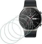 Screen Protector for HUAWEI Watch GT 2 pro [4 Pack], MTHGH Tempered Glass 9H Hardness Anti-Scratch Sensitive Touch Bubble Free Film Ultra-Thin Protective Cover