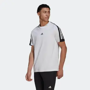 【adidas 愛迪達】運動服 短袖上衣 男上衣 短T 白 M FI 3S Tee(HK2285)