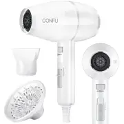 Hair Dryer, Blow Dryer with Diffuser, 1875W Negative Ionic Hairdryer, Profess...