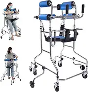 Stroke Hemiplegic Walking Frame,Walkers for Seniors, Portable Medical Walker with Adjustable Height,8-Wheeled Adult Rehabilitation Equipment,Medical Supplies and Equipment