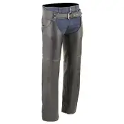 Milwaukee Leather LKM5781 Men's Classic Black Premium Leather Jean Pocket Chaps