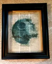 Star Wars Death Star Upcycled Dictionary Art Print / Poster 8x11
