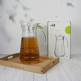 【DELI德力玻璃】造型玻璃冷水壺 1.3L 1.7L 果汁壺 扎壺 啤酒壺 玻璃壺 兩款任選