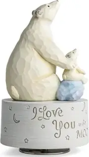 Polar Bear Music Box Figurine Hand-Painted Gifts Play You are My Sunshine