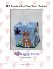 Springtime Dogs Tissue Topper-Plastic Canvas Pattern or Kit