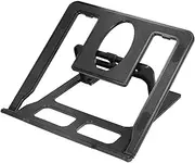 Adjustable Laptop Stand, Foldable Tablet Stand, 6 Levels Height, Portable Laptop Riser with Soft Rubber, Sturdy Construction, ABS Material, for Tablet PC, Laptop