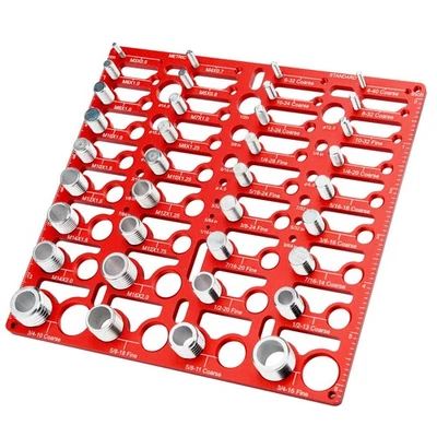 55 Nut and Bolt Thread Checker, Bolt Size Finder with 19 Drill Gauges, 16 Met...