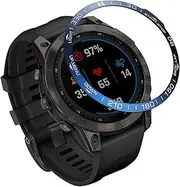 [MGTCAR] Steel For Garmin Fenix 7 7S 7X Sapphire Outer Edge Bezel Rings Adhesive Anti Scratch Metal Cover Protective Smart Accessories